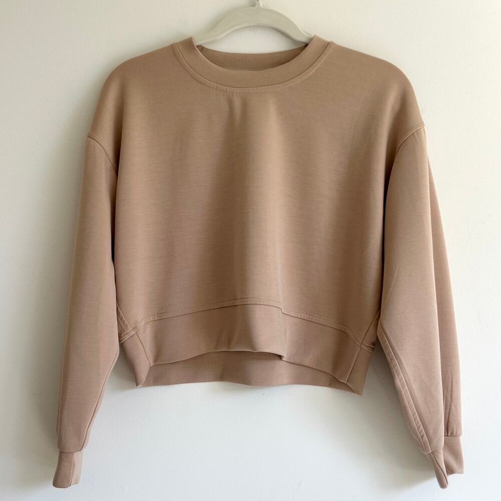 Lululemon Perfectly Oversized Cropped Crew Softstreme Sweatshirt Trench Size 2